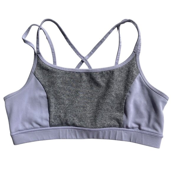 Gaiam Sports Bra Light Purple & Gray Crossback Unpadded Size Large - Picture 1 of 6